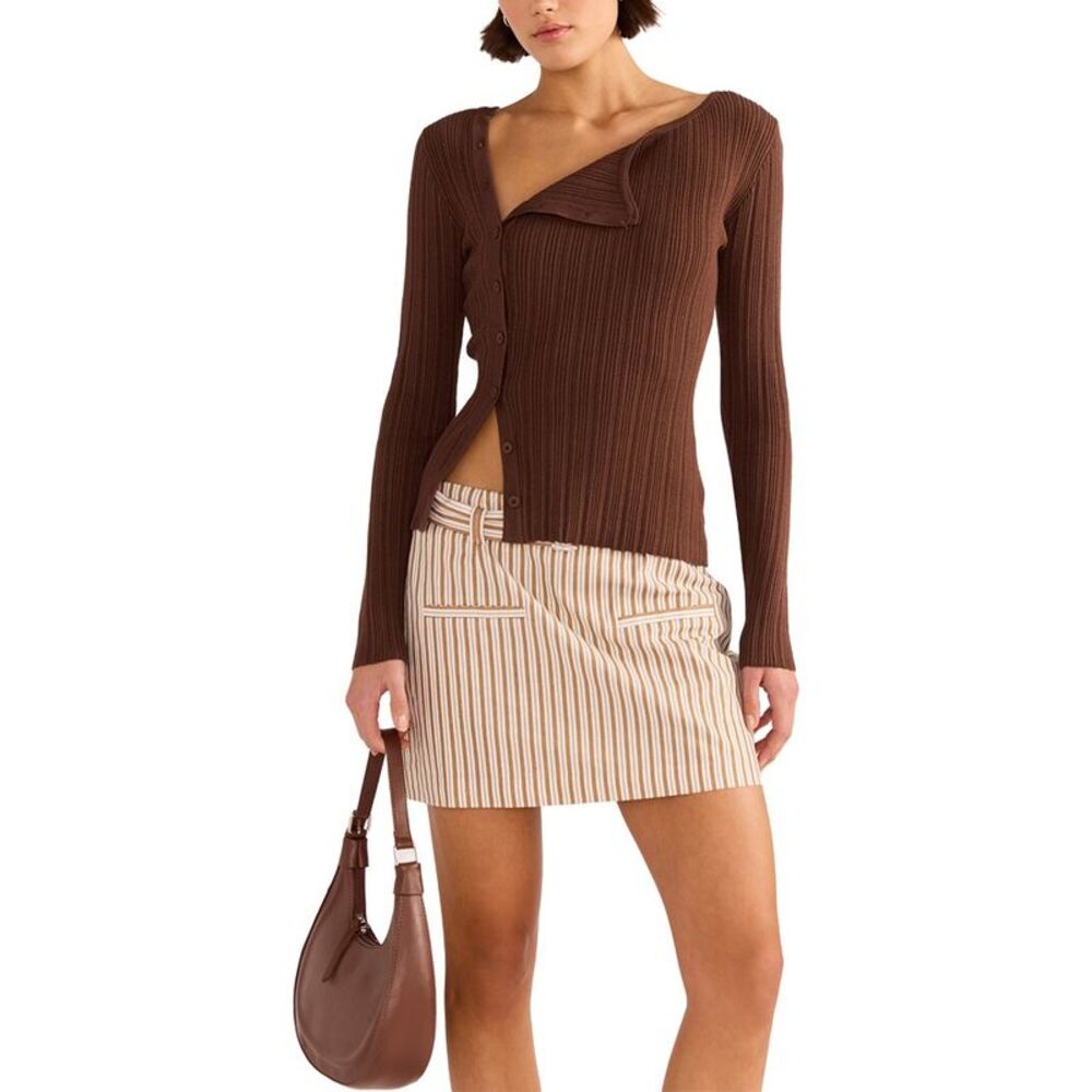 Minkpink Womens  Artemis Belted Linen-Blend Skort